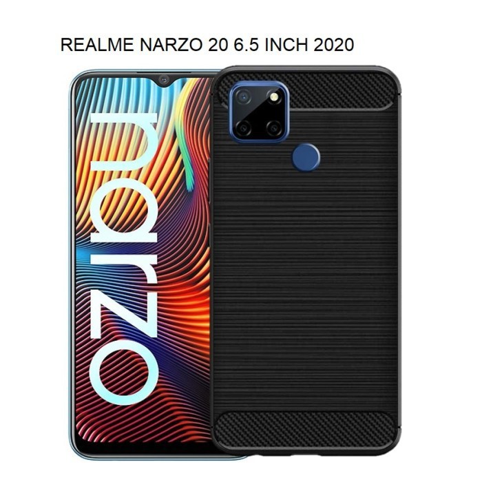 REALME NARZO/NARZO 20/NARZO 20 PRO/NARZO 30A CASE SOFTCASE IPAKY CARBON, CASE BLACK CARBON