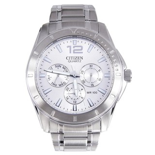 Citizen นาฬิกาข้อมือสำหรับผู้ชาย AG8300-52A สายสแตนเลสสีเงิน