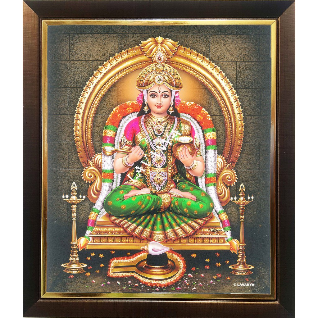 Annapoorani Green Digital Photo พร้อมเคลือบและกรอบ (L258A)