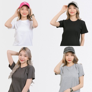 Cotton.th เสื้อยืดสีพื้น โทนเข้มอ่อน Earth-tone คอกลม แขนสั้น cottonแท้100% No. 32 เสื้อยืดแขนสัน