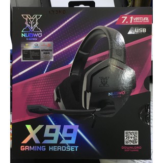 หูฟังเกมมิ่ง Nubwo X99 X-Series หูฟังคอม Gaming headset สาย USB Virtual Surround 7.1