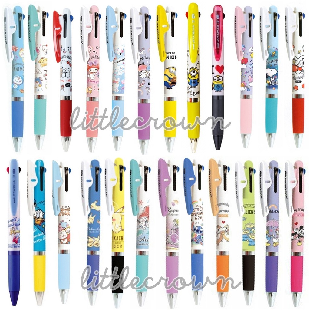 พร้อมส่งค่ะ .... ปากกาญี่ปุ่น Uni Jetstream หมึก 3 สี ลายน่ารักจากญี่ปุ่น ราคาต่อแท่งค่ะ