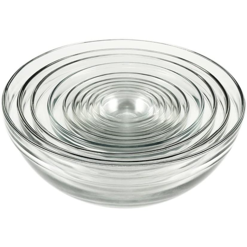 Anchor Hocking Glass Mixing Bowls, Mixed, Set of 10