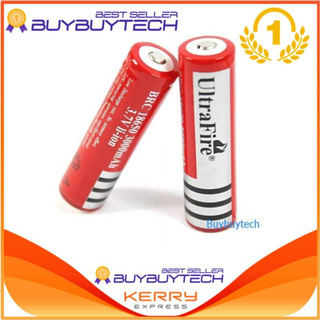 Buybuytech ถ่านชาร์จได้ 2x 3.7V 18650 6800mAh Li-ion สำหรับไฟฉาย