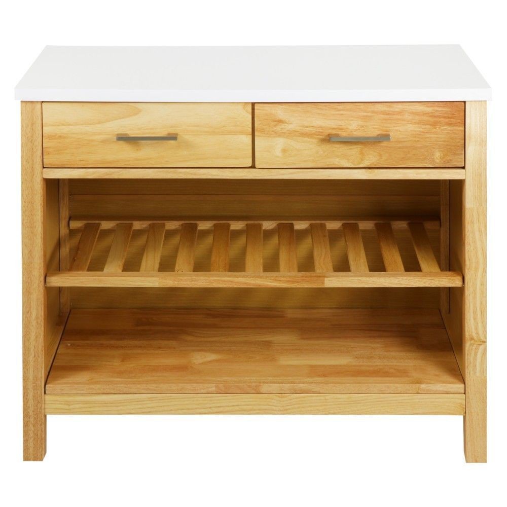 Multipurpose table TABLE2DRAWERS FURDINI DANNY HG NATURAL/WHITE Multipurpose furniture Home & Furnit