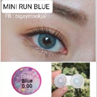 💖 Kitty Kawaii Mini Run Blue brown gray Contactlens บิ๊กอาย คอนแทคเลนส์ ราคาถูก แถมตลับฟรี