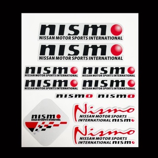 สติกเกอร์ตกแต่งรถยนต์ ด้านข้าง หน้าต่างรถยนต์ ตัวถังด้านหลังอัตโนมัติ สําหรับ Nissan Nismo Tiida Teana Skyline X-Trail Qashqai