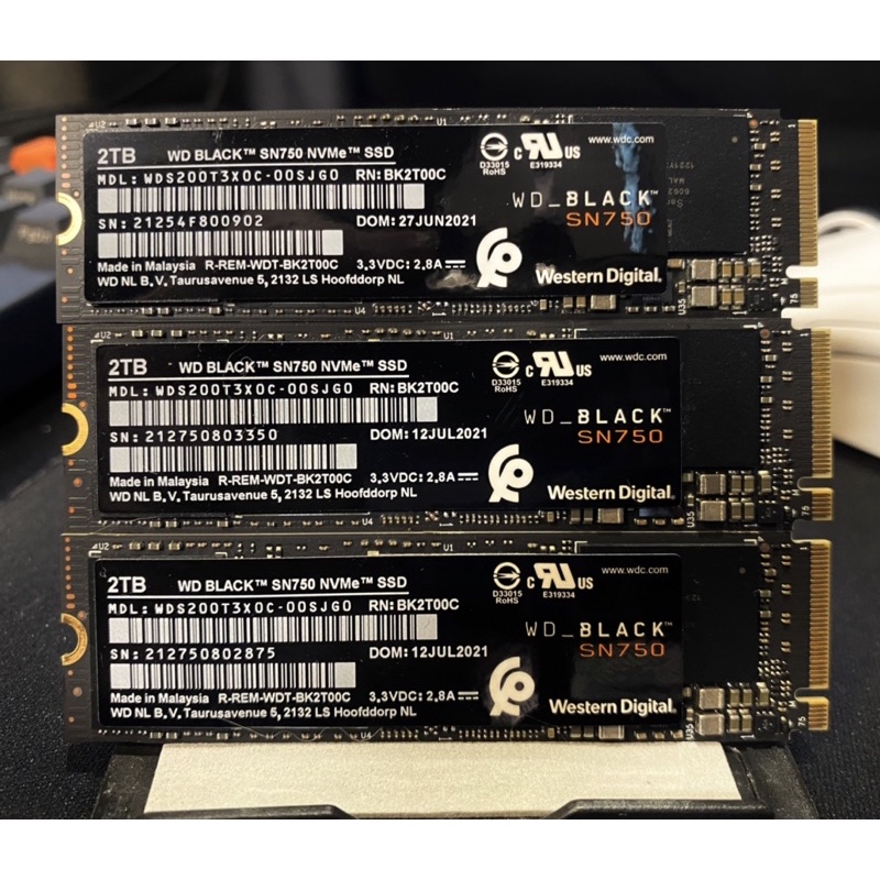 WD BLACK SN750 2TB PCIe/NVMe M.2 2280