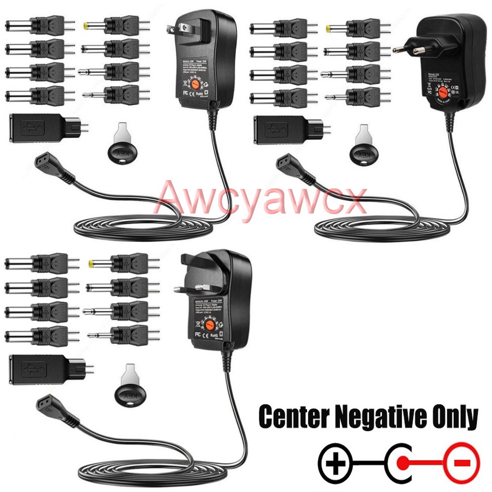 อะแดปเตอร์แปลงพาวเวอร์ซัพพลาย 30W AC DC 3V 4.5V 5V 6V 7.5V 9V 12V 1A 2A 2.5A ปรับได้