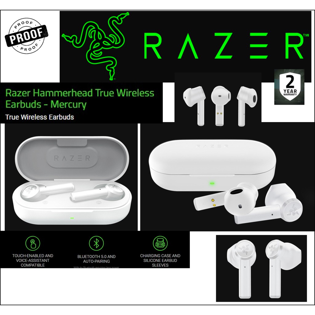 Razer Hammerhead True Wireless Earbuds Mercury Shopee Thailand