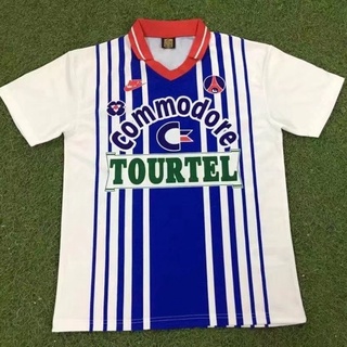 เสื้อกีฬาแขนสั้น ลายทีมชาติฟุตบอล Paris away jersey 92-93 S-XXL ชุดเยือน คุณภาพสูง AAA