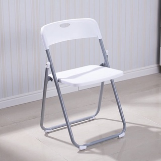 เก้าอี้พับได้สีขาว มีพนักพิง Foldable Chairs Houselife