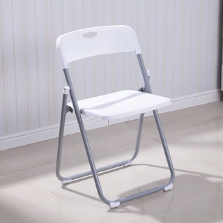 เก้าอี้พับได้สีขาว มีพนักพิง Foldable Chairs Houselife