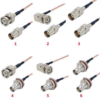 Bnc ตัวเมีย เป็น BNC ตัวผู้ มุมขวา HD-SDI สายเคเบิล RG316 RF…