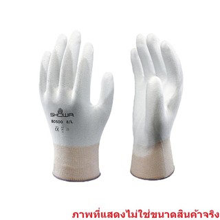 ถุงมือนิรภัย ไซส์S สีขาว โชวา 21SWABO500 Safety gloves size S, white, showa 21SWABO500