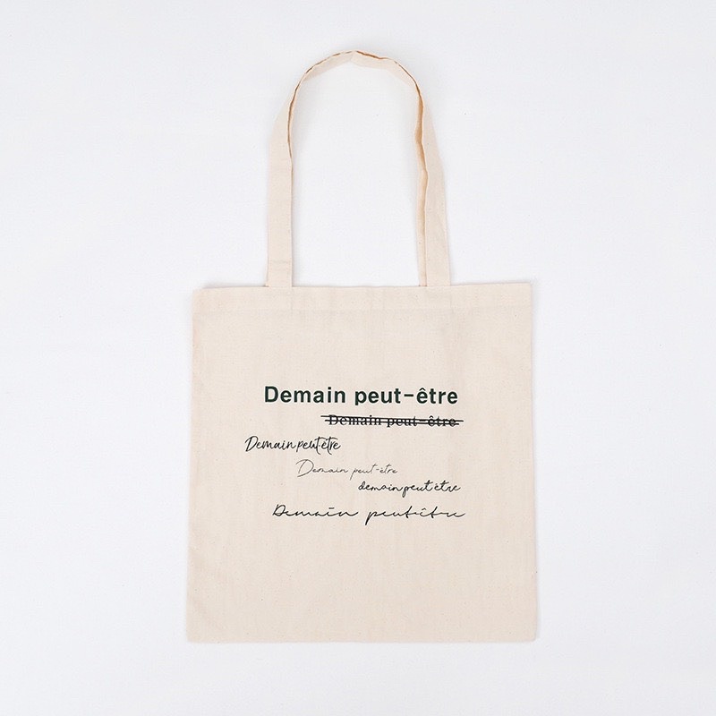 hotwind พร้อมส่ง• กระเป๋าผ้าแคนวาส กระเป๋าสะพาย สไตล์เกาหลี NO.Demain - รูปที่ 6