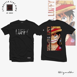 คอลูกเรือเสื้อเชิ้ตอะนิเมะ - ETQT One Piece - เสื้อเชิ้ตขนาดใหญ่คุณภาพสูง Monkey D Luffy เสื้อยืดแฟชั่นท _@GS-5XL