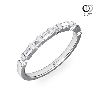 Zilvy Minimal Ring Methika - แหวนหญิงเพชรน้ำร้อย 0.20 กะรัต (GR801)