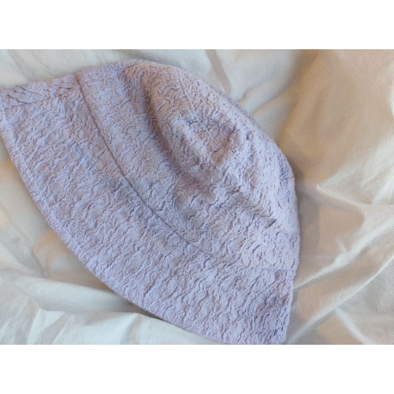 (NEW) Hofstore หมวก Bucket Hat สีม่วงพาสเทล ใหม่ ไม่เคยใส่ค่า💜