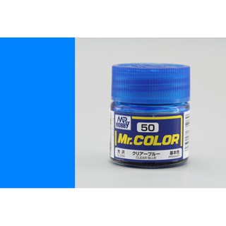 สีสูตรทินเนอร์ Mr.color C50 clear blue Gloss 10ml