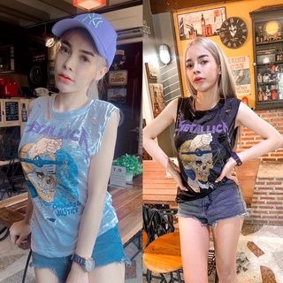 💀พร้อมส่ง💀 เสื้อแขนกุดแฟชั่นผ้าสลาฟ