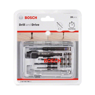 ว๊าว🍟 ดอกไขควง พร้อมด้ามขัน 20 ชิ้น BOSCH รุ่น X-Line Set 20 pcs. สีน้ำเงิน Screwdrivers &amp; Nut Drivers