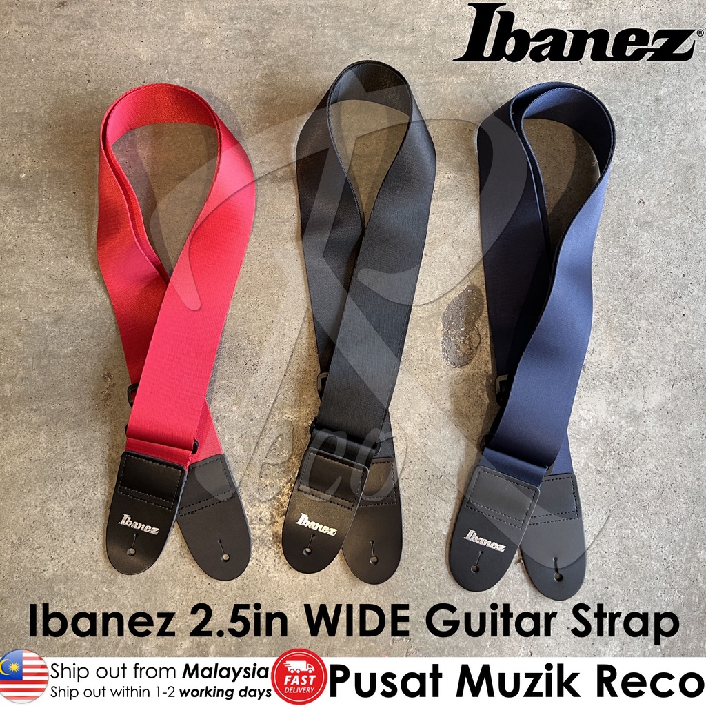 Ibanez คุณภาพสูง 2.5in WIDE Acoustic Electric Bass กีตาร์ Gitar สายคล้อง Gitar Akustik Elektrik Bass