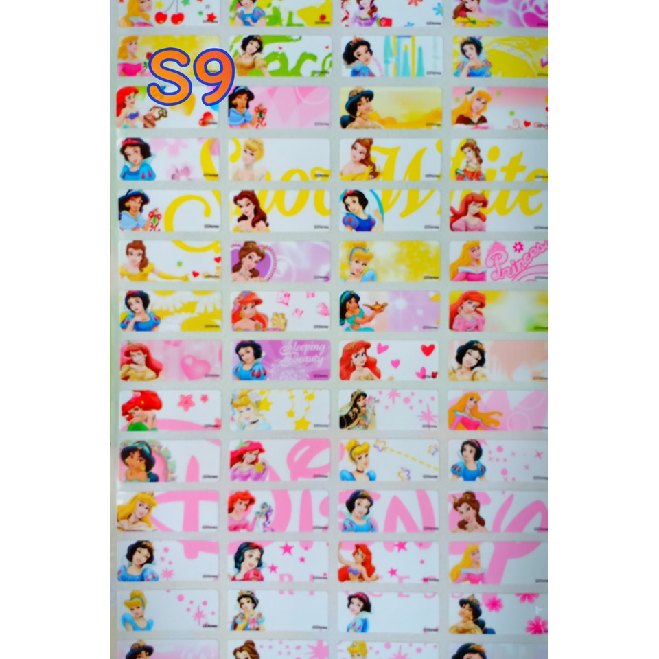Sticker Name สต กเกอร ช อ ก นน ำ ลายสต กเกอร S9 เจ าหญ งด สน ย Disney Princess Shopee Thailand