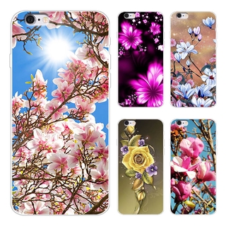 เคสโทรศัพท์มือถือ ซิลิโคน TPU ลายดอกไม้สวยงาม สําหรับ Iphone 6 Plus 6S Plus 6 6S 7 8 SE 2020 7 Plus 8 Plus