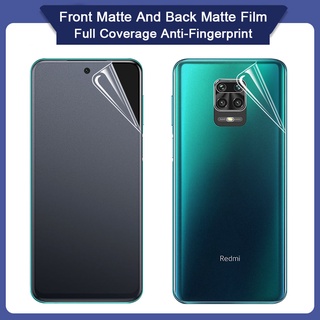 Xiaomi Mi Note 10 11 11T Lite 10T 9T Pro Pocophone F1 Poco F2 M3 M4 X3 GT Pro NFC 5G Redmi Note 11 11S 10 10s 9 9s 8 7 Pro max 5G 9T 9 9A 9C 8 8A 7 7A 6 6A ด้านหน้า ด้านหลัง เคลือบด้าน ฟิล์มไฮโดรเจล ป้องกันหน้าจอ แบบเต็ม