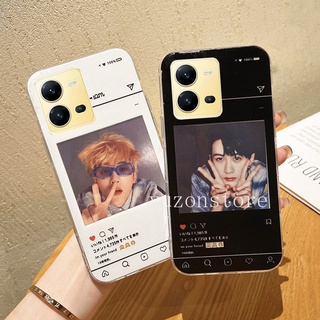 New เคสโทรศัพท VIVO V25 5G V25e Y35 2022 Soft Casing เคส Can Put Photos Design Black Fashion Style Phone Case Airbag Anti-drop Phone Back Cover