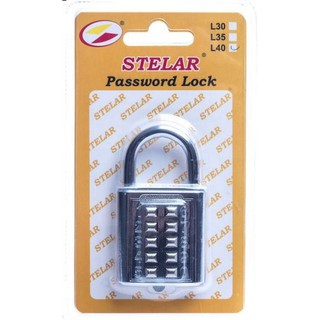 กุญแจล๊อคกระเป๋าแบบรหัส 5 หลัก 10 ปุ่มกด Stelar Password Lock รุ่น L40