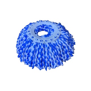 ผ้าอะไหล่ม็อบไมโครไฟเบอร์แพ็ค 1  สีน้ำเงิน ไม้ถูพื้น ไม้รีดน้ำ Microfiber mop spare cloth, pack 1, blue