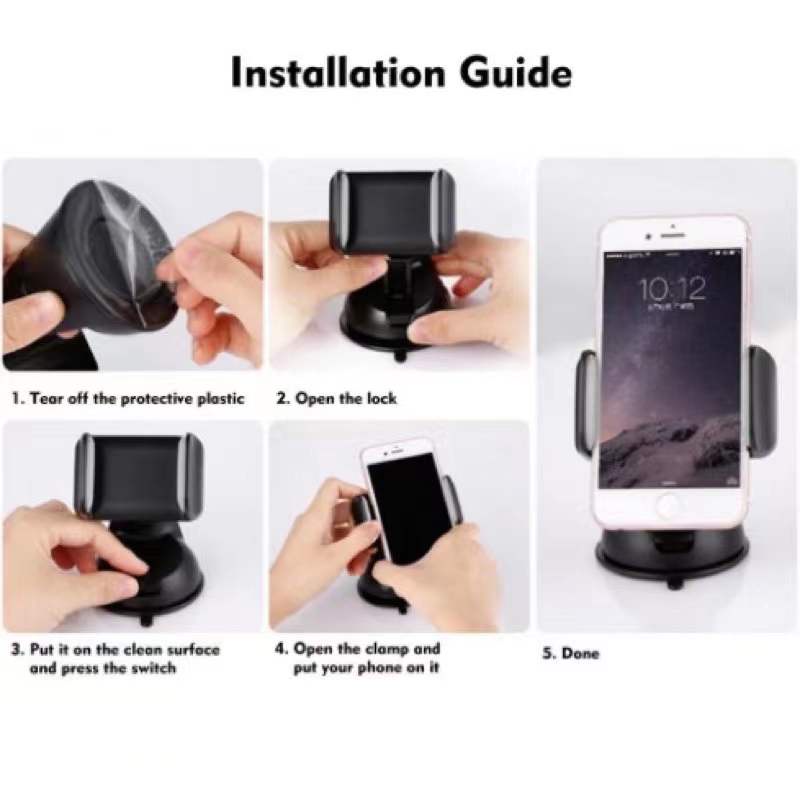 ขาตั้งโทรศัพท์ในรถ ที่ยึดมือถือในรถ Car Holder mobile Silicone sucker Cup （10สี)ติดได้ทั้งคอนโซล/กระจก 039 - รูปที่ 2