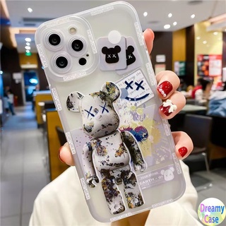 เคสโทรศัพท์มือถือแบบนิ่ม กันรอยเลนส์กล้อง ลายหมีหน้ายิ้ม สีเทา สําหรับ VIVO V23E V23 V21E V21 4G 5G V20 V15 S1 Z1 X50 X60 Pro V9 Youth Y33S Y21S Y21 Y52 Y72 5G Y53S Y51 Y51A Y31