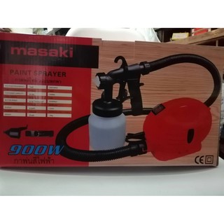 MASAKI เครื่องพ่นสี กาพ่นสี เครื่องพ่นสีไฟฟ้า รุ่นท๊อป 900W แบบสายสะพาย MASAKI  (Heavy Duty Paint Sprayer)