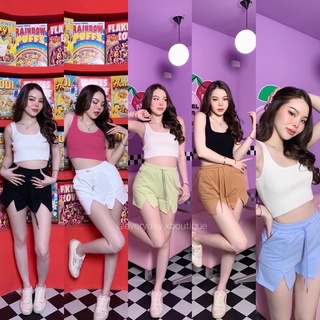 ✨✨𝑁𝑒𝑤 𝐶𝑜𝑙𝑙𝑒𝑐𝑡𝑖𝑜𝑛 ✨✨(320฿ฟรีส่ง) "smile face shorts" กางเกงขาสั้นผ่าหน้าทรงเก๋สุดๆ ตัวนี้ดีเทลผ่าหน้าไม่ซ้ำใครแน่นอน