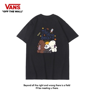 Vans Vance เสื้อยืดแขนสั้น ผ้าฝ้าย ทรงหลวม แฟชั่นฤดูร้อน สําหรับผู้ชาย และผู้หญิง