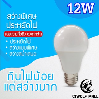 หลอดไฟ 12W BLUBSLIM LED ใช้ไฟฟ้า220V ใช้ไฟบ้าน หลอดไฟขั้วเกลียว E27 Tenmeet  Daylight  WarmLight