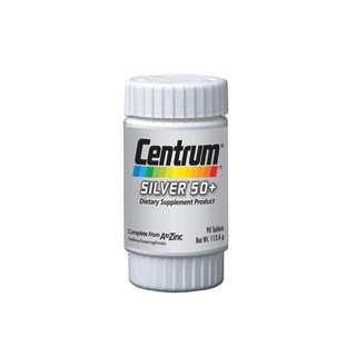 CENTRUM SILVER 50+ เซนทรัม ซิลเวอร์ 50+ อาหารเสริมผู้สูงอายุ 90 เม็ด จำนวน 1 กระปุก