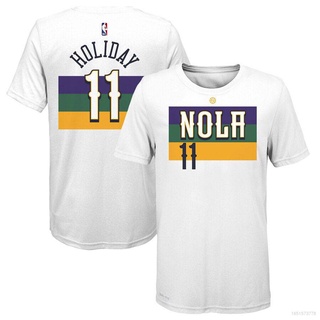 เสื้อยืดแขนสั้น คอกลม ทรงหลวม ลาย NBA Pelicans เหมาะกับใส่เล่นกีฬา เทรนนิ่ง สําหรับผู้ชาย และผู้หญิง