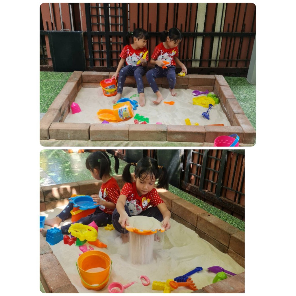 ทรายขาวเด็กเล่น สะอาด ฝุ่นน้อย ทำให้แห้งโดยการผ่านความร้อน เพิ่มกิจกรรม ช่วยในการพัฒนาทางด้านร่างกายและอารมณ์ของเด็ก