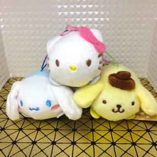 ตุ๊กตา พวงกุญแจ Cinnamoroll Kitty Pompompurin ของ🇯🇵แท้ มือ 1 สูง 4-5 CM ยาว 7 CM