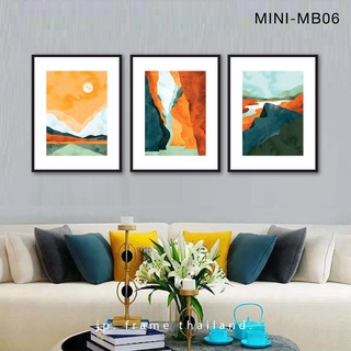 ภาพพิมพ์พร้อมกรอบลอย MINIMAL ขนาด30x40cm ( 1 เซ็ต มี 3 รูป)โหมด MINIMAL-MB