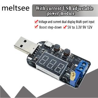 โมดูลเพาเวอร์ซัพพลายUsb Micro Usb 5v To 3 . 3 V 9 V 12v 18 V 24 V ไฟ Led สายเคเบิ้ลเชื่อมต่อ Adjustable Buck-Boost Power Supply Module