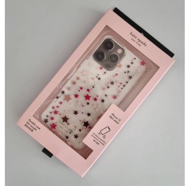 เคสไอโฟน New Kate Spade Jeweled Twinkle Star Glitter iPhone 12 pro max Clear case Gift ลายดาว
