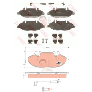 GDB1600 ผ้าเบรค-หน้า(TRW) (เนื้อผ้า COTEC) BENZ VITO W639 115 CDI 07-08