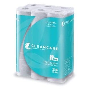 กระดาษชำระแบบม้วน คลีนแคร์ CLEANCARE 14 เมตร แพ็ค 24 ม้วน ทิชชู่ม้วน ทิชชู่ห้องน้ำแบบม้วน