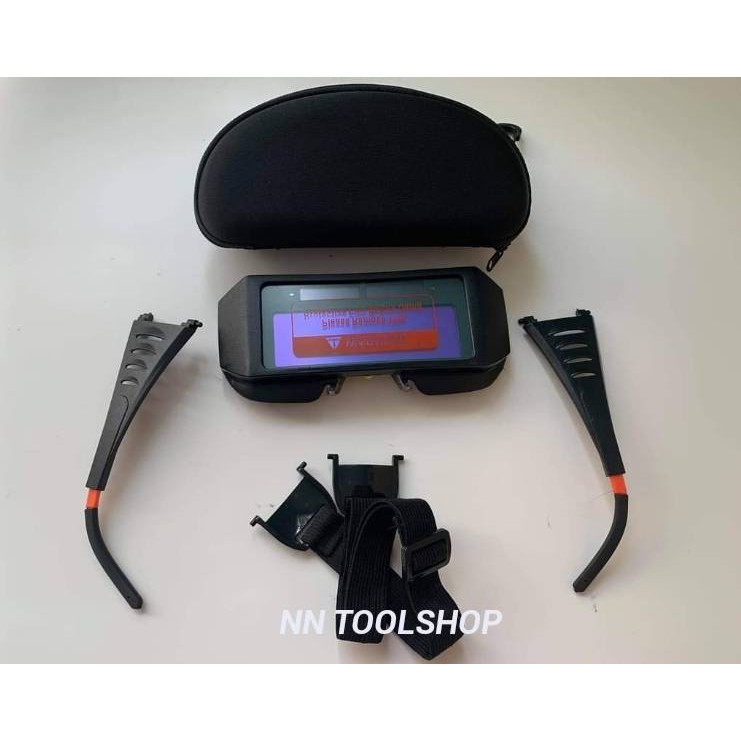 NASHI แว่นเชื่อมปรับแสงอัตโนมัติ แว่นตากันแดดป้องกันแสงสะท้อนUVแว่นตาช่างเชื่อมเชื่อมแว่นตาฝุ่นลมกลา