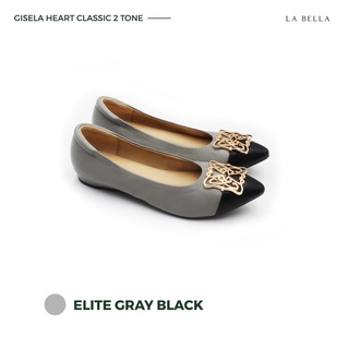 LA BELLA รุ่น GISELA HEART CLASSIC 2 TONE - ELITE GRAY  BLACK